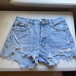 AGOLDE Parker Vintage Cutoff Denim Shorts in Swapmeet